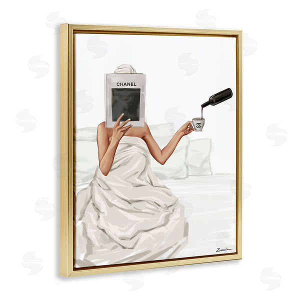 Stupell Industries Ziwei Li | Pouring Drink In Bed