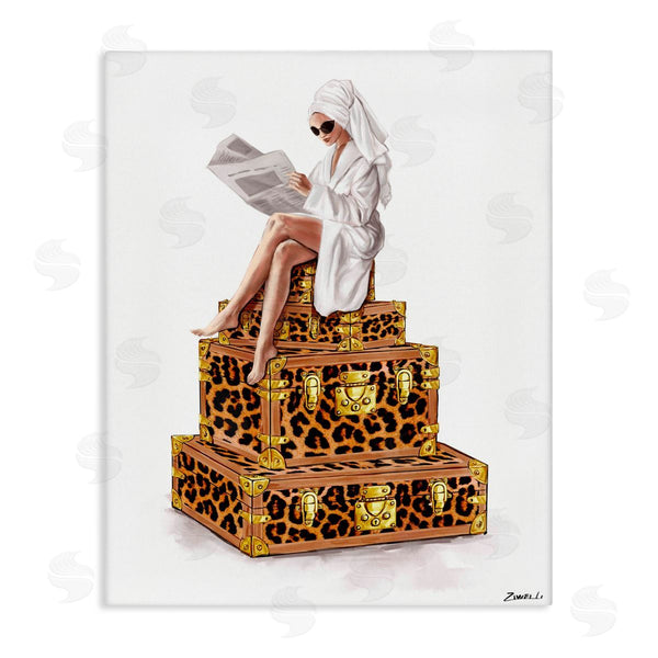 stupell industries Ziwei Li | Reading Atop Suitcases