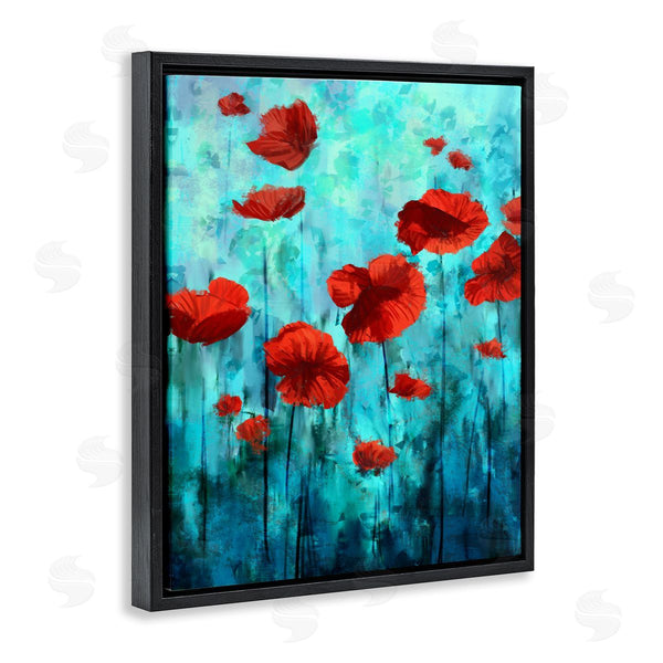 Stupell Industries Ziwei Li | Red Poppies Over Blue