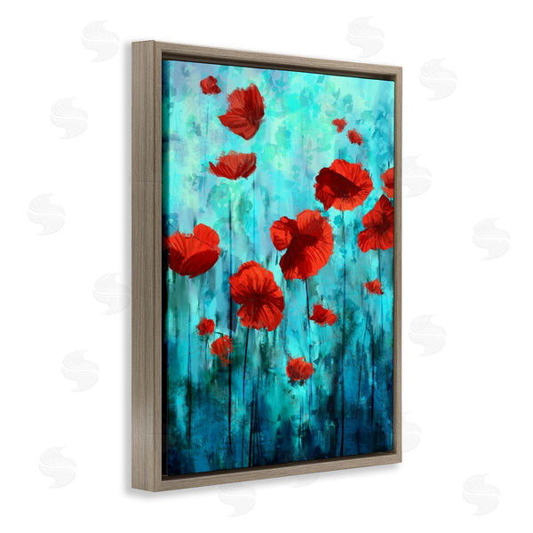 Stupell Industries Ziwei Li | Red Poppies Over Blue