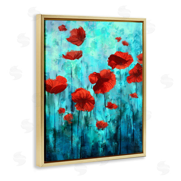 Stupell Industries Ziwei Li | Red Poppies Over Blue
