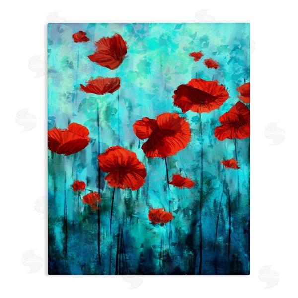 stupell industries Ziwei Li | Red Poppies over Blue