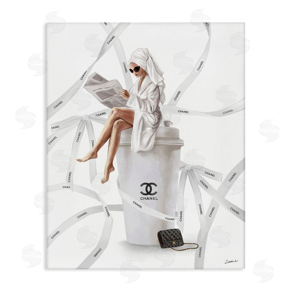 stupell industries Ziwei Li | Spa Girl in Bathrobe