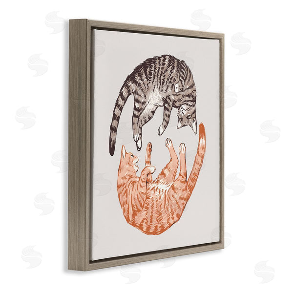 Stupell Industries Ziwei Li | Tabby Cats Duo
