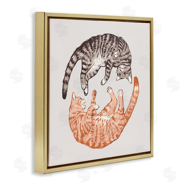 Stupell Industries Ziwei Li | Tabby Cats Duo