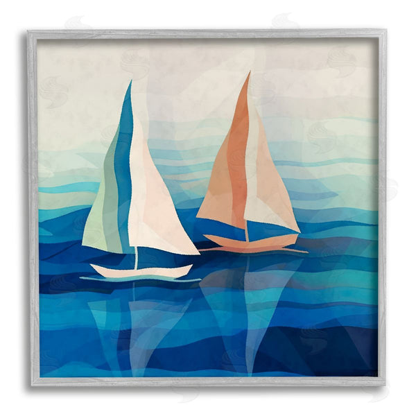Stupell Industries Ziwei Li | Two Boats Abstraction