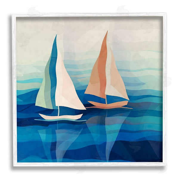 Stupell Industries Ziwei Li | Two Boats Abstraction