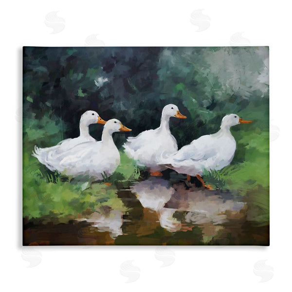 stupell industries Ziwei Li | White Ducks Landscape