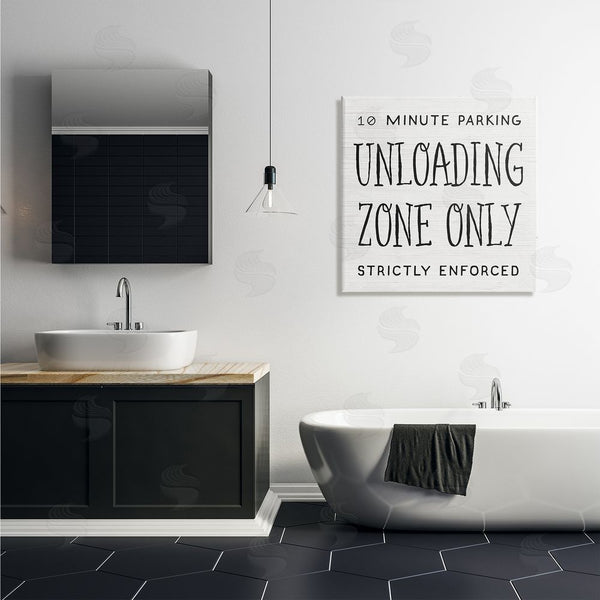 Stupell Industries Stupell Studio | 10 Minute Parking Funny Bathroom Phrase Unloading Zone Wall Art