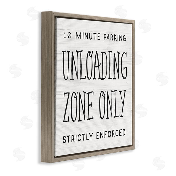 Stupell Industries Stupell Studio | 10 Minute Parking Funny Bathroom Phrase Unloading Zone Wall Art