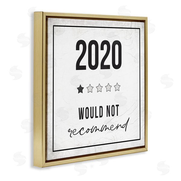 Stupell Industries Stupell Studio | 2020 Start Rating Humor Wall Art