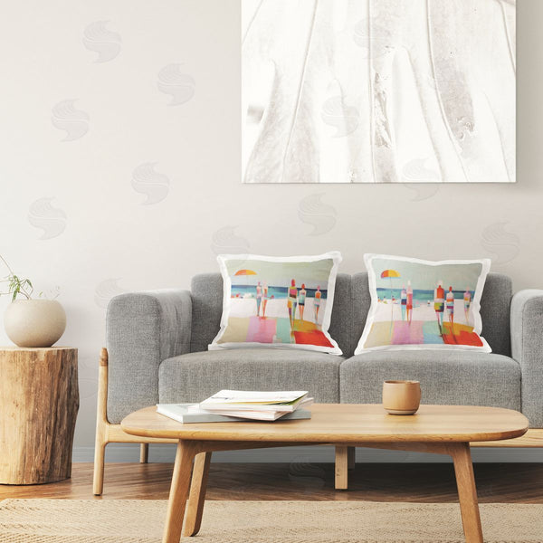 stupell industries Stupell Studio | Abstract Beach Goers Printed Throw Pillow