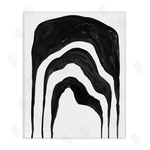 stupell industries Stupell Studio | Abstract Black Arches Smoke Shape
