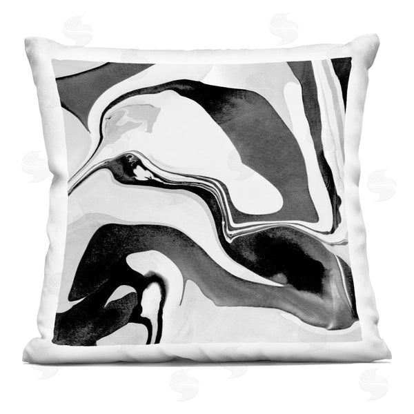 stupell industries Stupell Studio | Abstract Black & White Swirl Shape Pattern Printed Throw Pillow