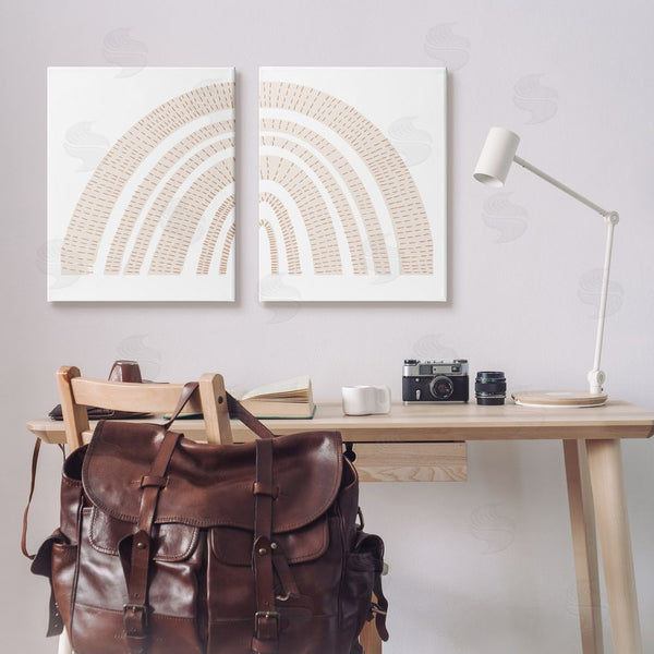 Stupell Industries Stupell Studio | Abstract Brown Earth Tone Rainbow Wall Art