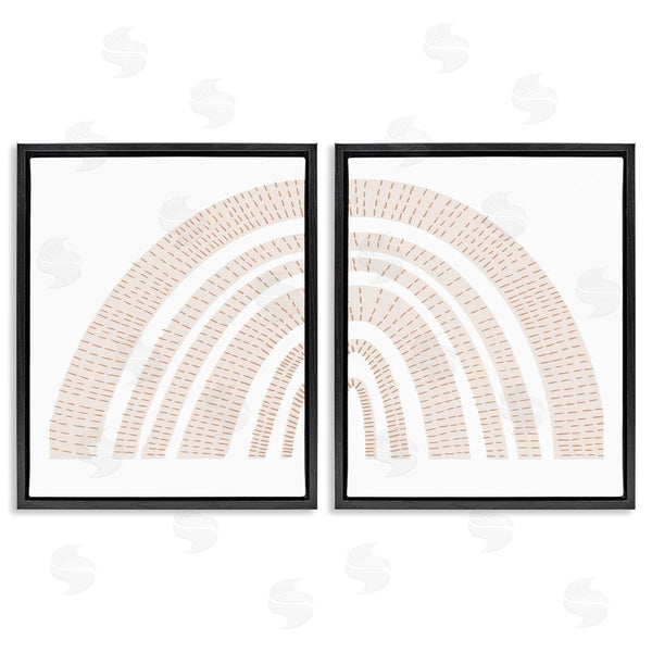 Stupell Industries Stupell Studio | Abstract Brown Earth Tone Rainbow Wall Art