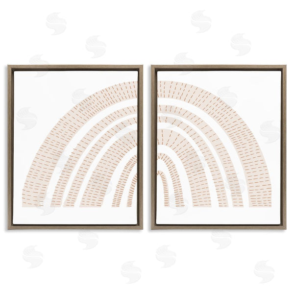 Stupell Industries Stupell Studio | Abstract Brown Earth Tone Rainbow Wall Art