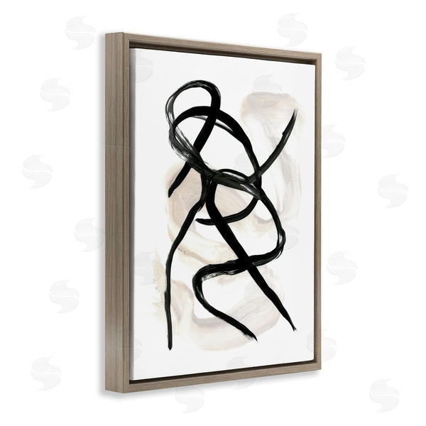 Stupell Industries Stupell Studio | Abstract Paint Strokes Black Brown