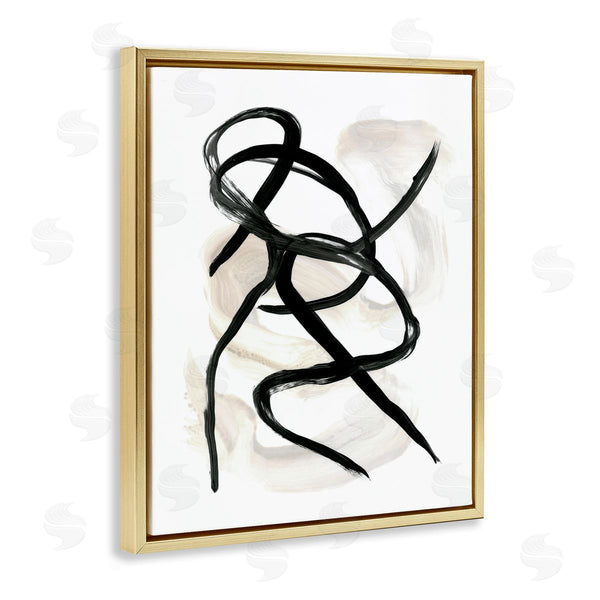 Stupell Industries Stupell Studio | Abstract Paint Strokes Black Brown