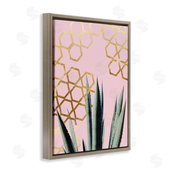 Stupell Industries Stupell Studio | Abstract Pink Geometric Pattern Cacti