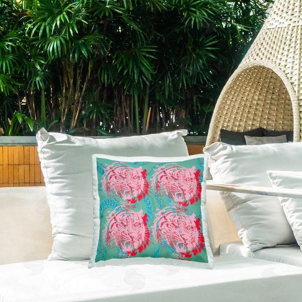 Stupell Industries Stupell Studio | Abstract Pop Tiger Printed Throw Pillow