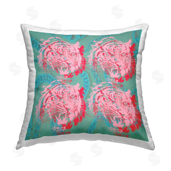 stupell industries Stupell Studio | Abstract Pop Tiger Printed Throw Pillow