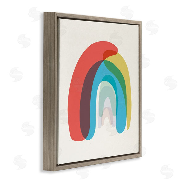 Stupell Industries Stupell Studio | Abstract Rainbow Asymmetrical Arches Opaque Layers Wall Art