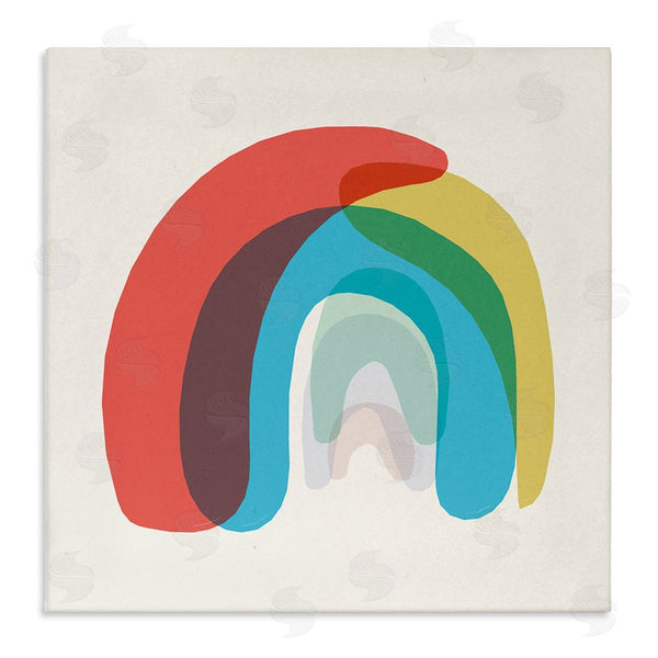 stupell industries Stupell Studio | Abstract Rainbow Asymmetrical Arches Opaque Layers Wall Art