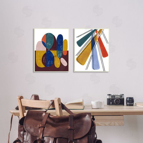 Stupell Industries Stupell Studio | Abstract Round Geometric Shapes Wall Art