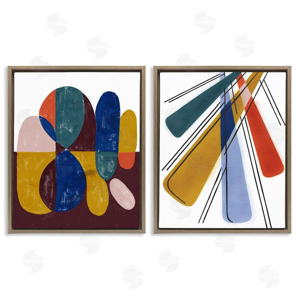 Stupell Industries Stupell Studio | Abstract Round Geometric Shapes Wall Art