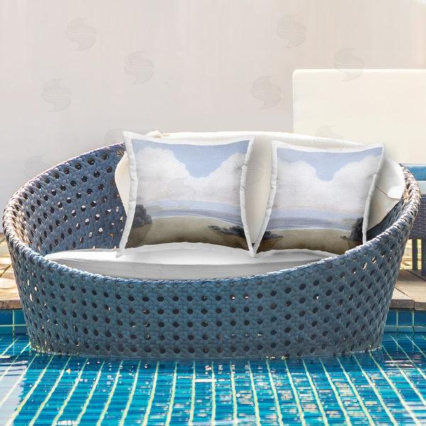 Stupell Industries Stupell Studio | Abstract Secluded Beach Alcove Printed Throw Pillow Set