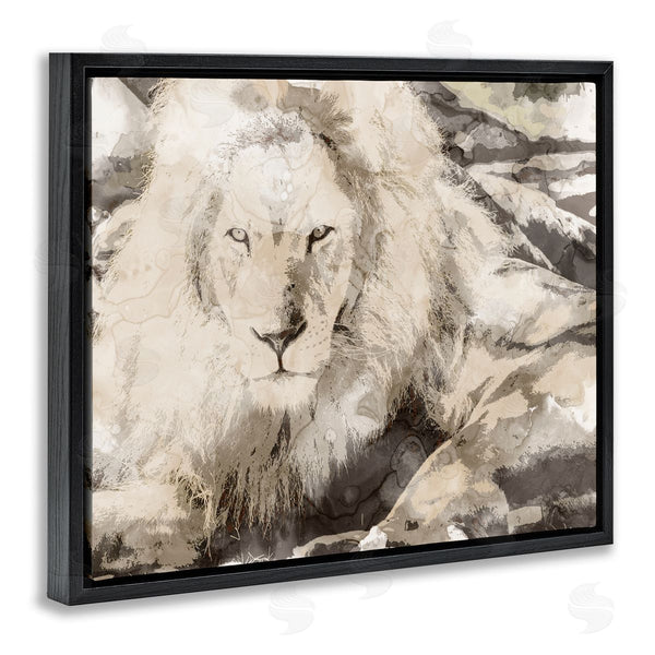 Stupell Industries Stupell Studio | Abstract Sepia Jungle Lion Portrait