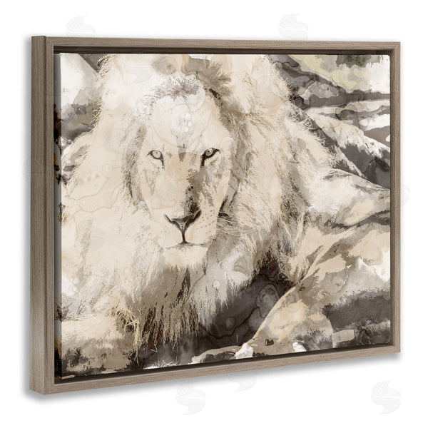 Stupell Industries Stupell Studio | Abstract Sepia Jungle Lion Portrait