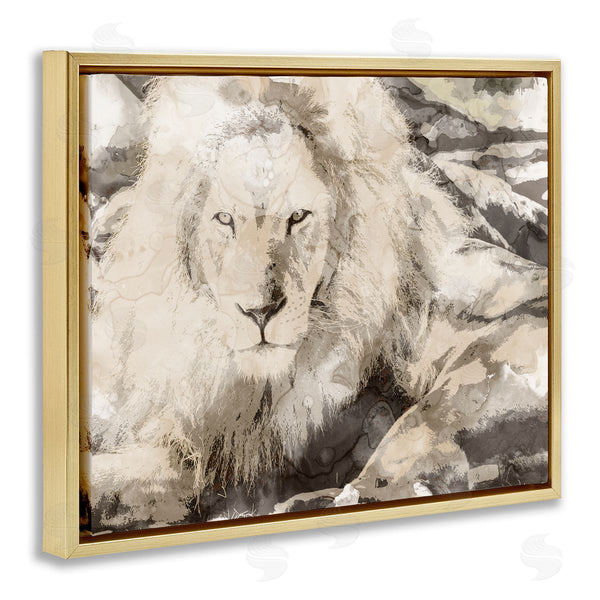 Stupell Industries Stupell Studio | Abstract Sepia Jungle Lion Portrait