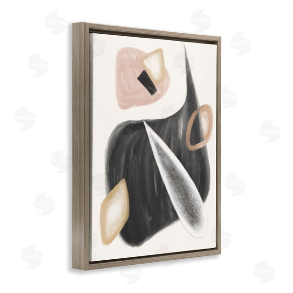 Stupell Industries Stupell Studio | Abstract Shapes Curves Grey Pink