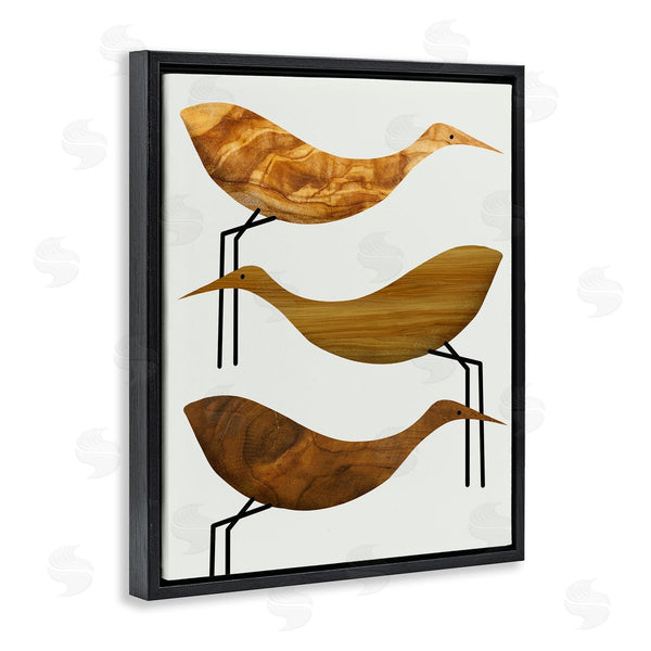 Stupell Industries Stupell Studio | Abstract Wooden Pattern Storks Rustic