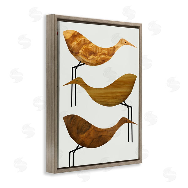 Stupell Industries Stupell Studio | Abstract Wooden Pattern Storks Rustic