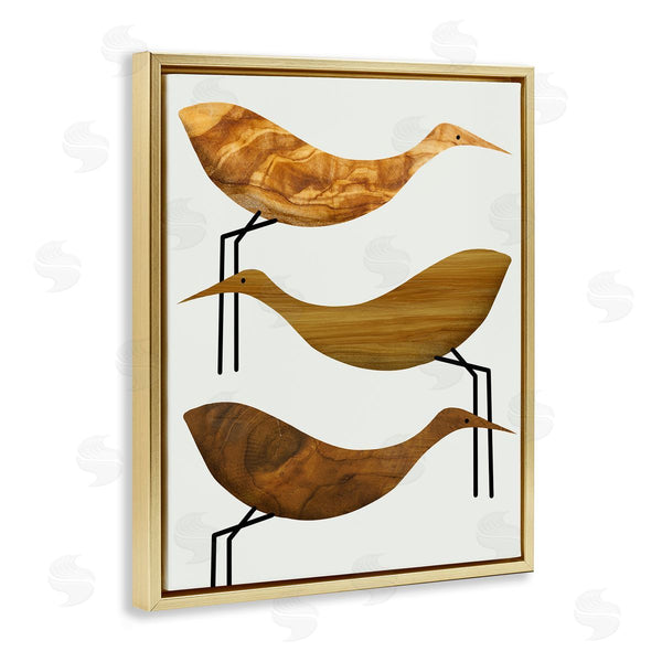 Stupell Industries Stupell Studio | Abstract Wooden Pattern Storks Rustic