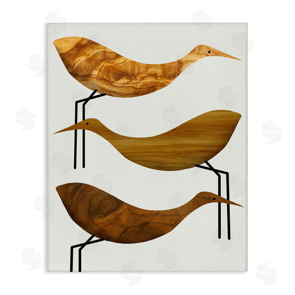 stupell industries Stupell Studio | Abstract Wooden Pattern Storks Rustic