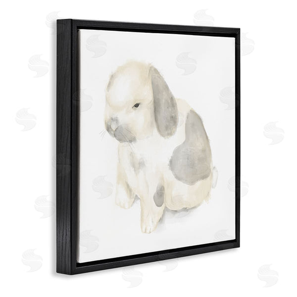Stupell Industries Stupell Studio | Adorable Baby Bunny Soft Grey Beige Illustration
