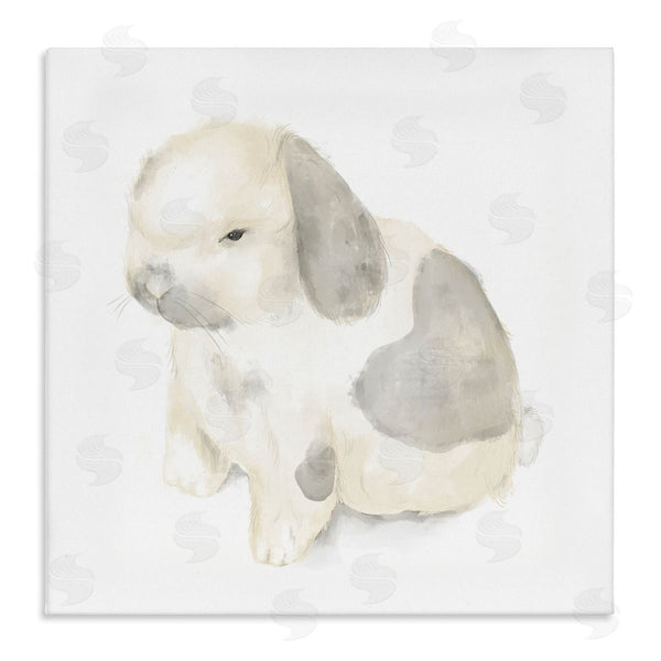 stupell industries Stupell Studio | Adorable Baby Bunny Soft Grey Beige Illustration