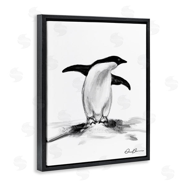 Stupell Industries Stupell Studio | Adorable Penguin On Snow Mound Arctic Tuxedo Bird Wall Art