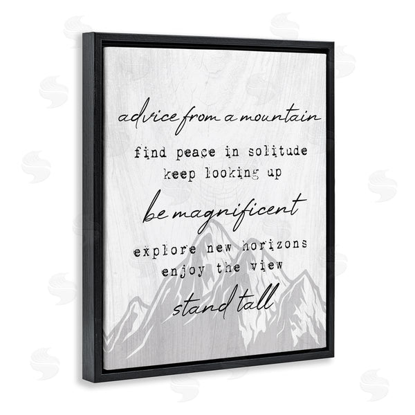 Stupell Industries Stupell Studio | Advice From Mountains Rustic Motivational Adventure Quote Wall Art