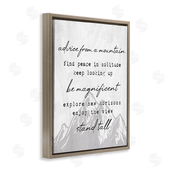 Stupell Industries Stupell Studio | Advice From Mountains Rustic Motivational Adventure Quote Wall Art