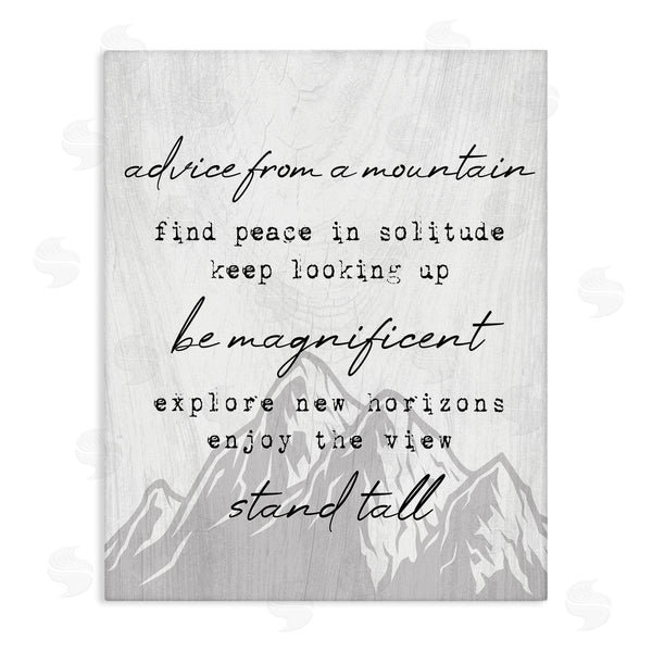 stupell industries Stupell Studio | Advice From Mountains Rustic Motivational Adventure Quote Wall Art