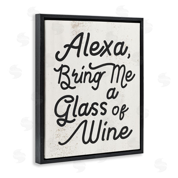 Stupell Industries Stupell Studio | Alexa Bring Me Wine Kitchen Sign