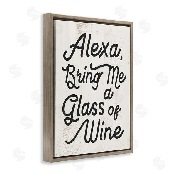 Stupell Industries Stupell Studio | Alexa Bring Me Wine Kitchen Sign