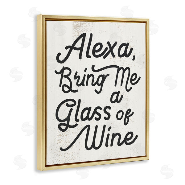 Stupell Industries Stupell Studio | Alexa Bring Me Wine Kitchen Sign