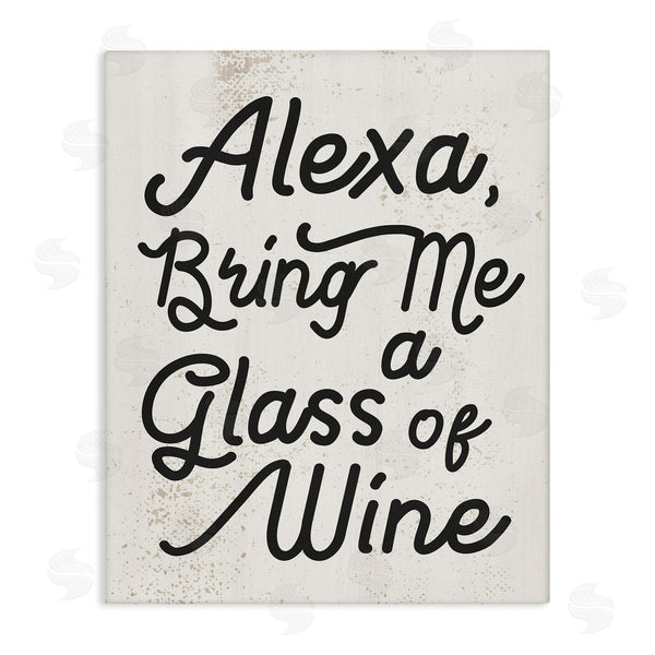 stupell industries Stupell Studio | Alexa Bring Me Wine Kitchen Sign