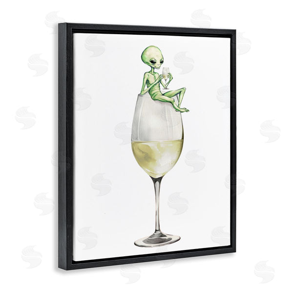 Stupell Industries Stupell Studio | Alien Perched On Champagne Glass